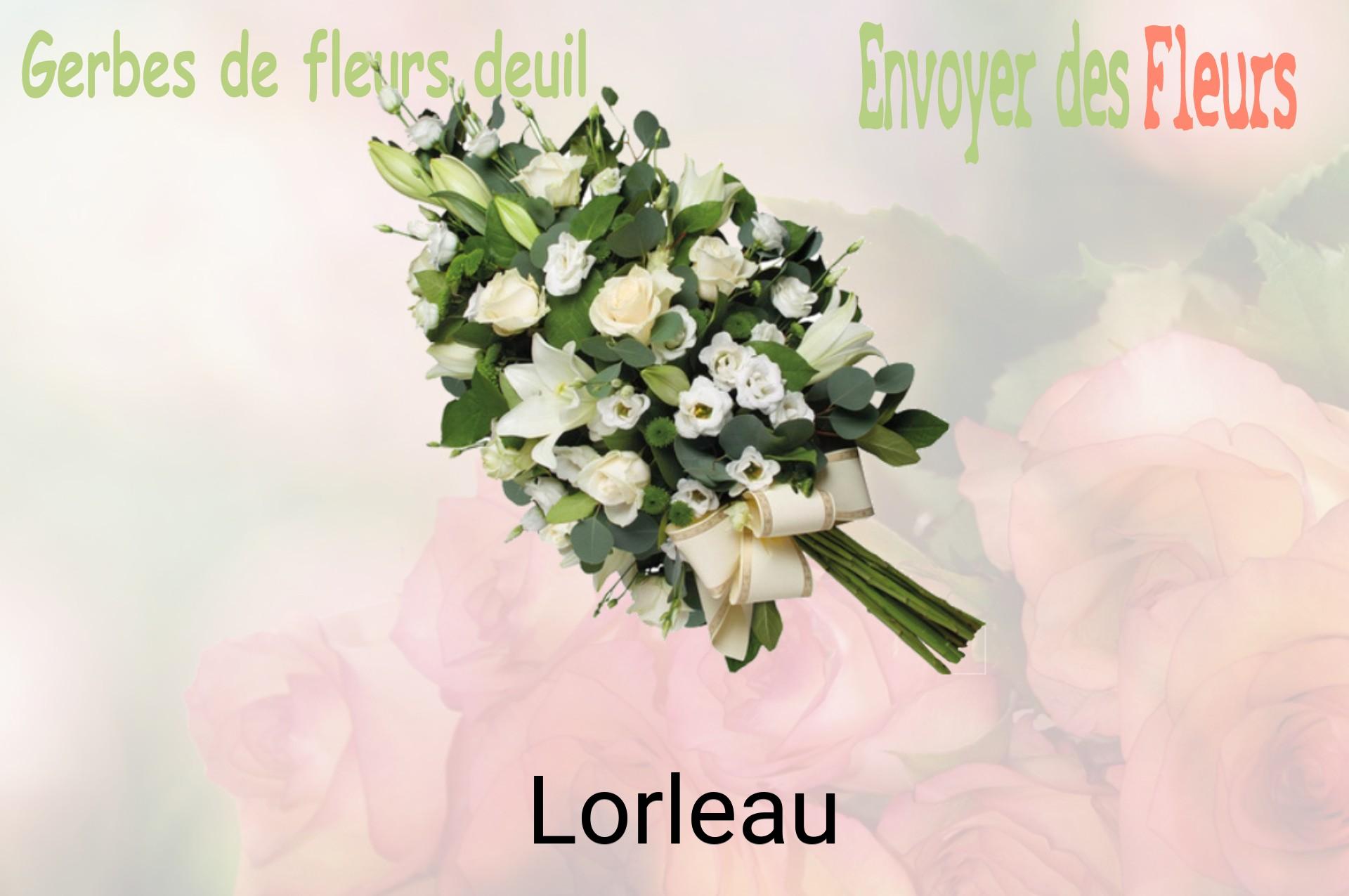 Gerbe de fleurs de deuil livrée à Lorleau